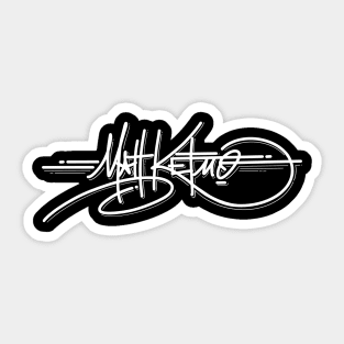 MattKetmo Signature Graffiti Black Sticker